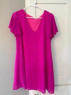 Caramela Hot Pink Sheath Dress